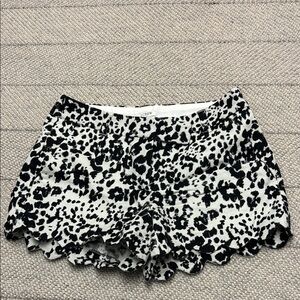Jcrew Black and White animal print Women's Shorts size 0